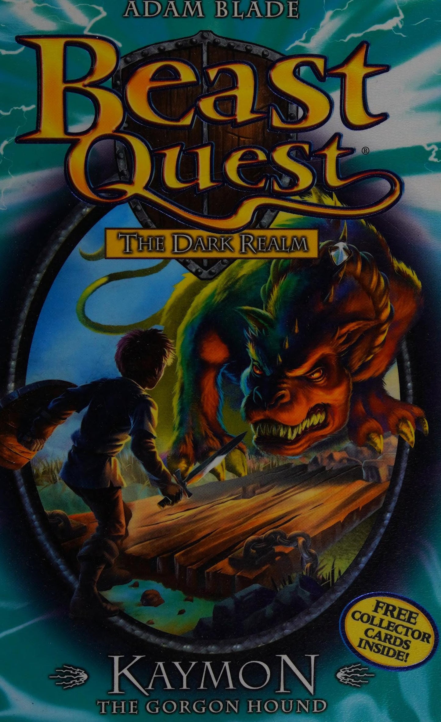 Kaymon the Gorgon Hound - Book 16 - Beast Quest - The Dark Realm by Adam Blade - USED