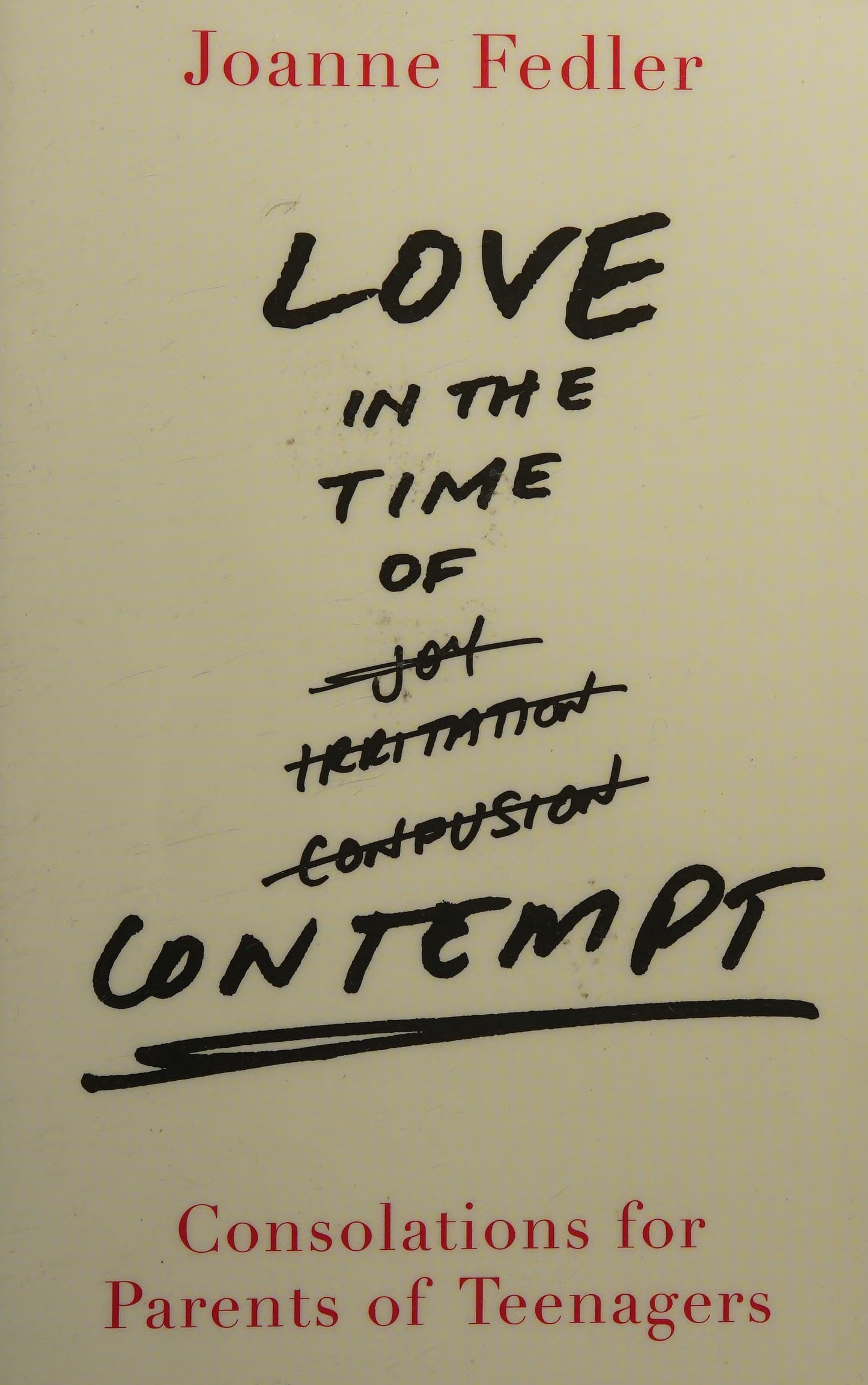 Love in the Time of Contempt Consolations for Parents of Teenagers by Joanne Fedler