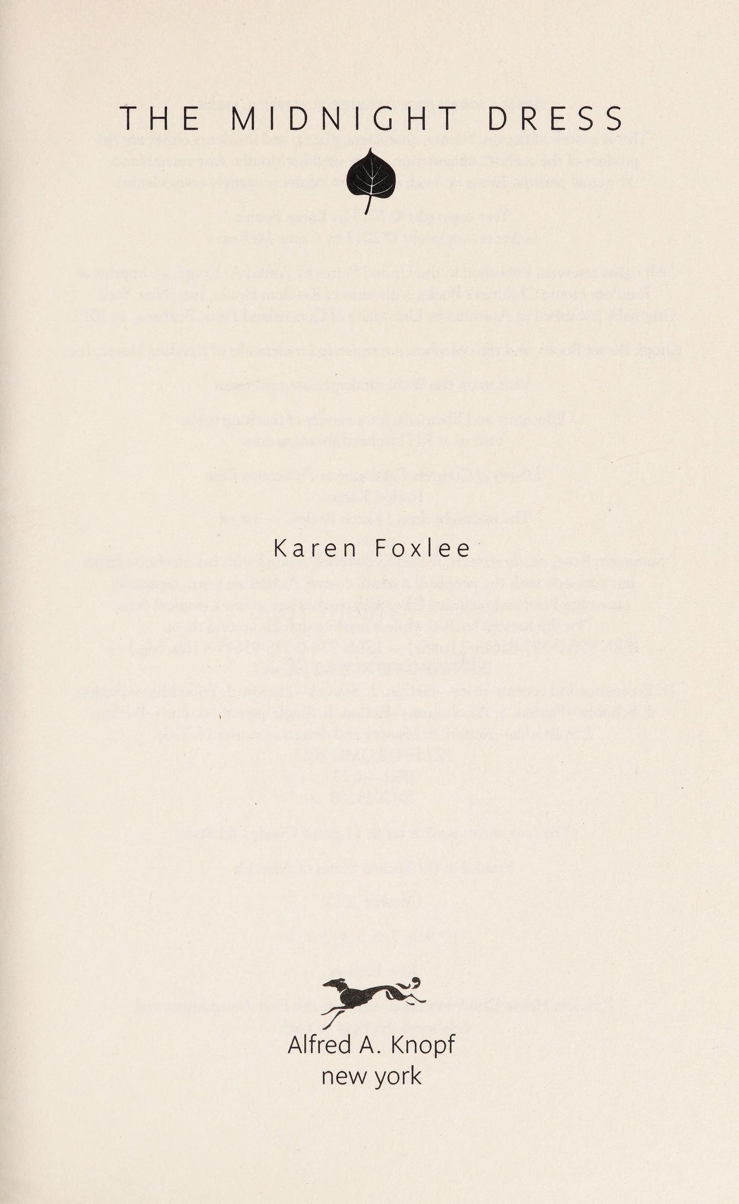 The Midnight Dress by Karen Foxlee - USED