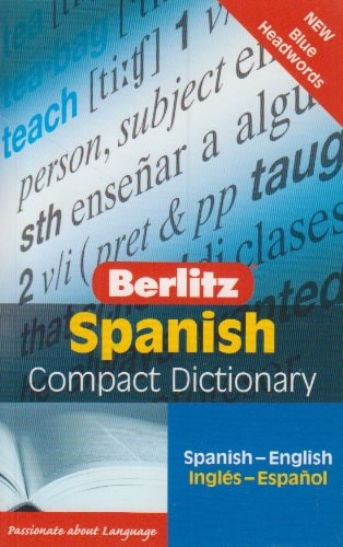 Spanish Compact Dictionary, Spanish - English, Inglés - Español by Berlitz Publishing - USED
