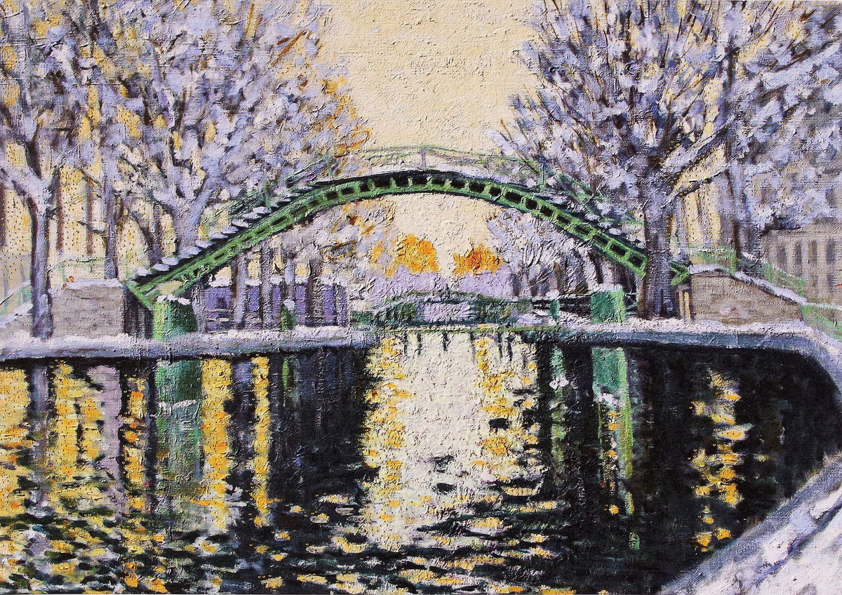 Canal Saint-Martin in Winter Deluxe Boxed Holiday Cards (20 Cards, 21 Self-Sealing Envelopes) by Peter Pauper Press