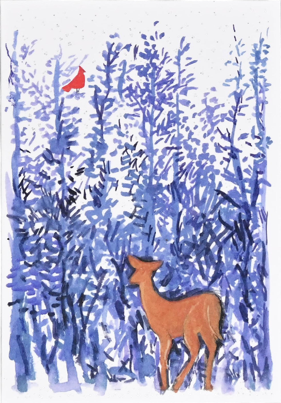 Winter Woodcut Small Boxed Holiday Cards (20 Cards, 21 Self-Sealing Envelopes) by Peter Pauper Press