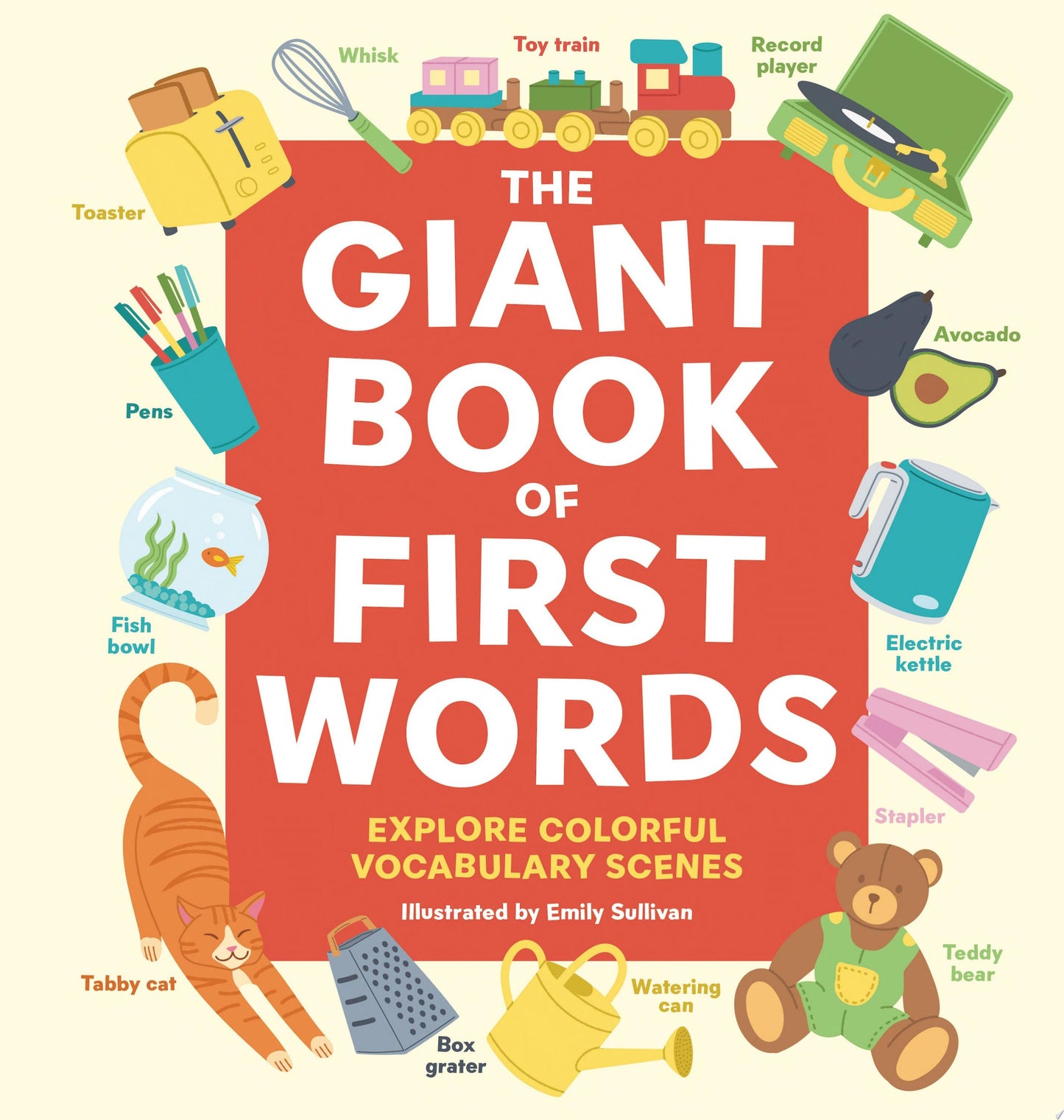 The Giant Book of First Words Explore Colorful Vocabulary Scenes by Applesauce Press