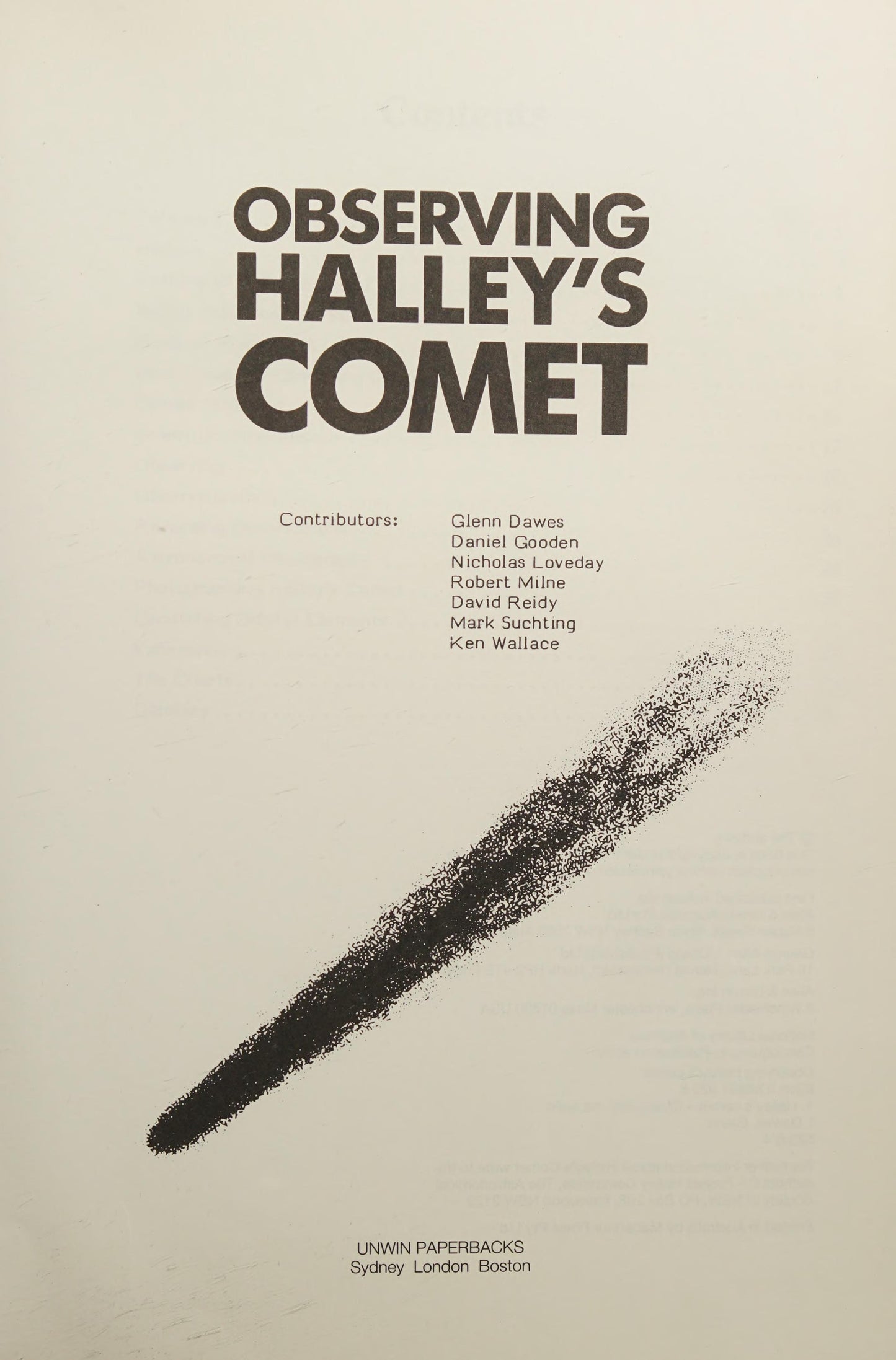 Observing Halley's Comet by Glenn Dawes