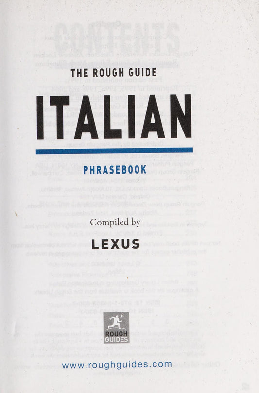 The Rough Guide Italian Phrasebook by Lexus (Firm) - USED
