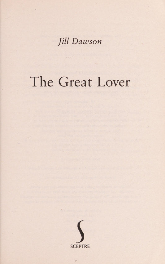 The Great Lover by Jill Dawson - USED
