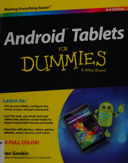 Android Tablets For Dummies by Dan Gookin