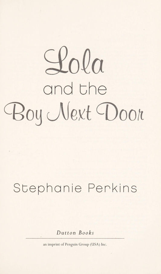 Lola and the Boy Next Door