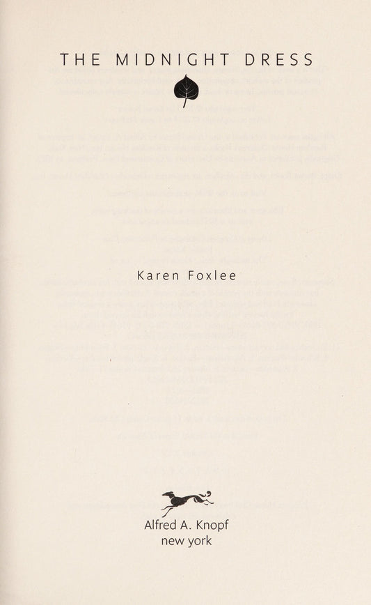 The Midnight Dress by Karen Foxlee - USED