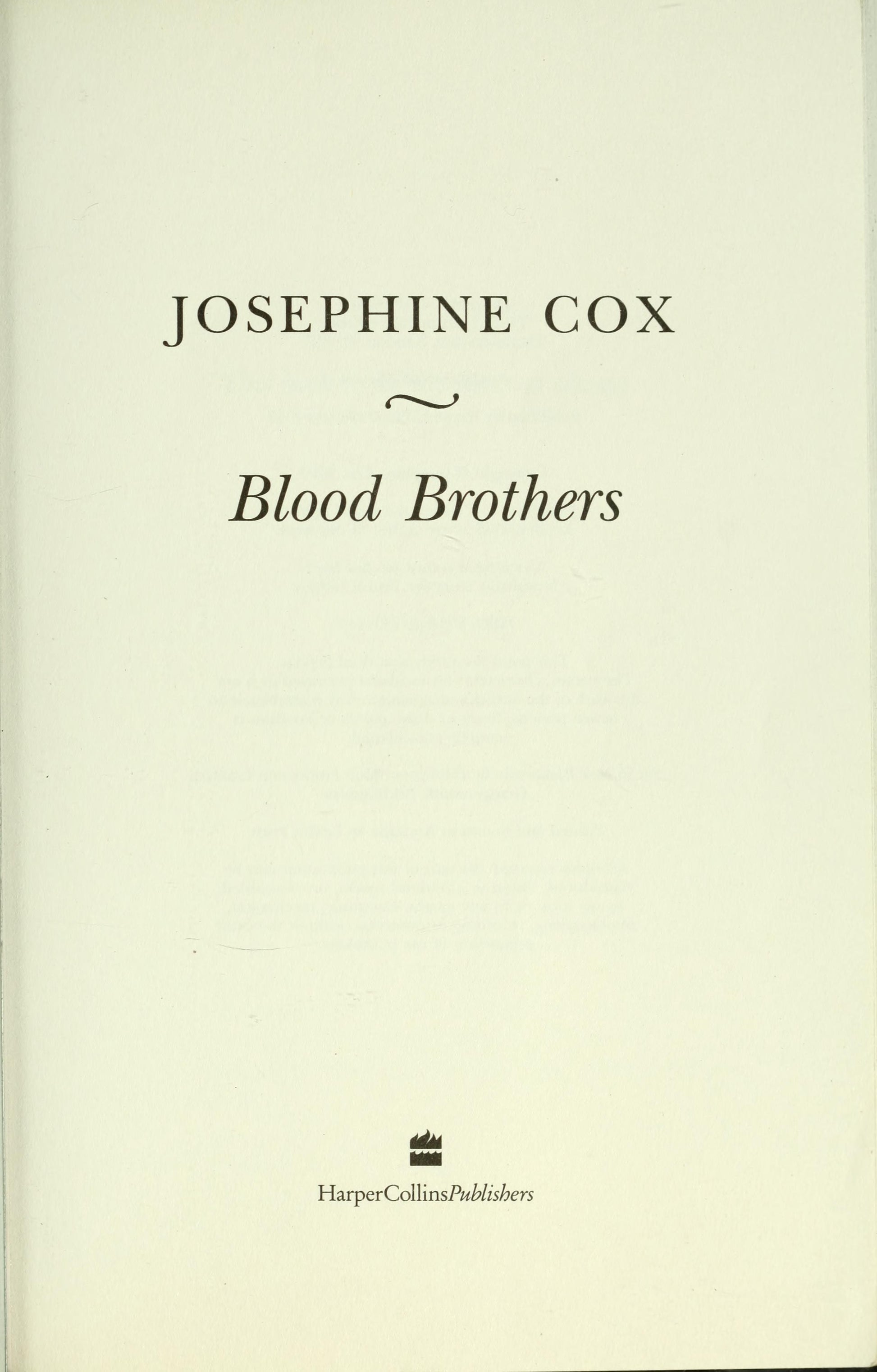 Blood Brothers by Josephine Cox - USED-USED-The Book Connection-HarperCollins Publishers Limited