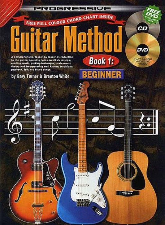 Progressive Guitar Method Book One : Beginner by J. Waldron - USED koaau