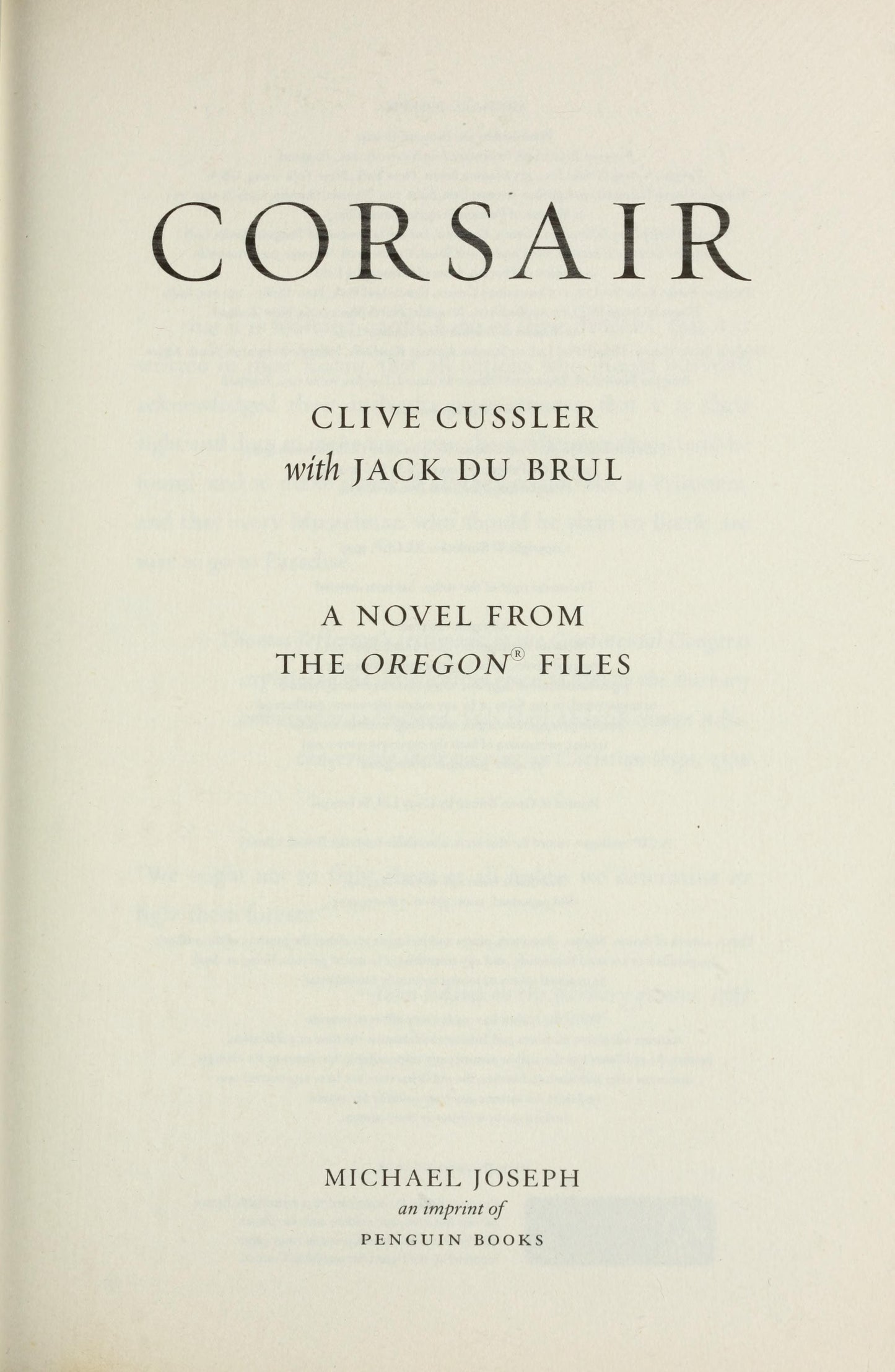 Corsair by Clive Cussler,Jack Du Brul - USED