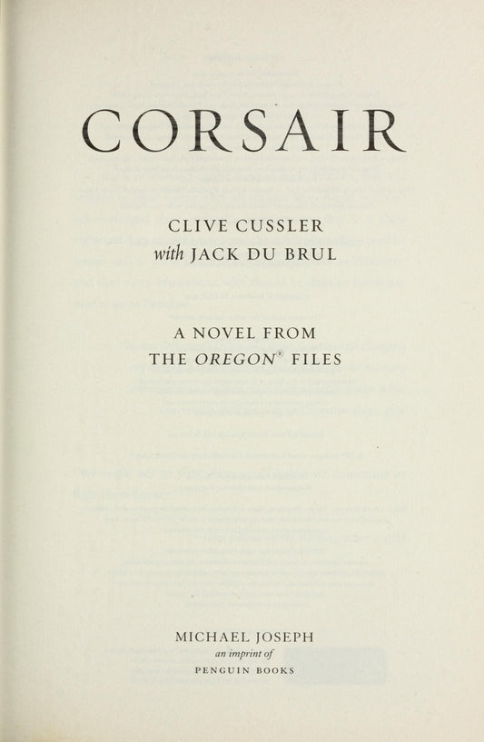 Corsair by Clive Cussler,Jack Du Brul - USED