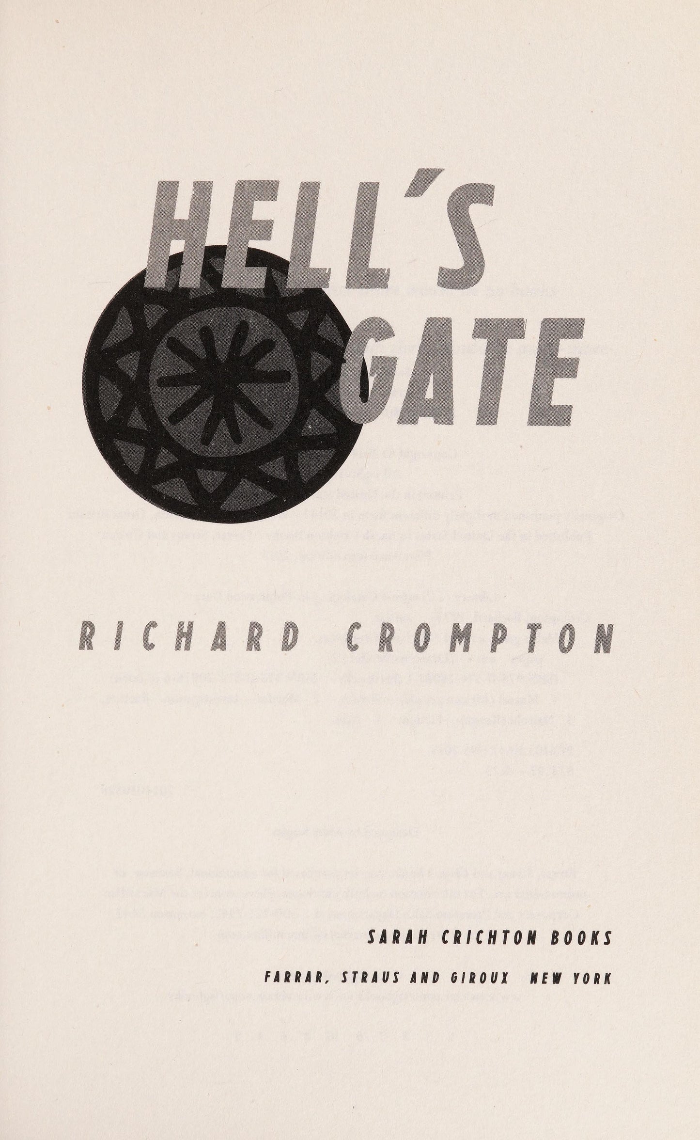 Hell's Gate A Detective Mollel Novel by Richard Crompton - USED