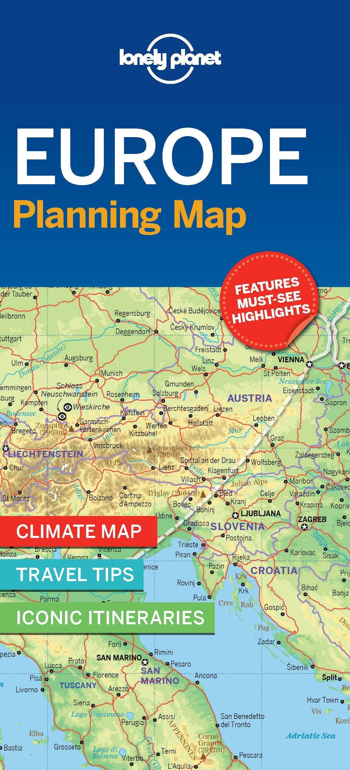 Lonely Planet Europe Planning Map by LONELY PLANET. - NEW - Lonely Planet