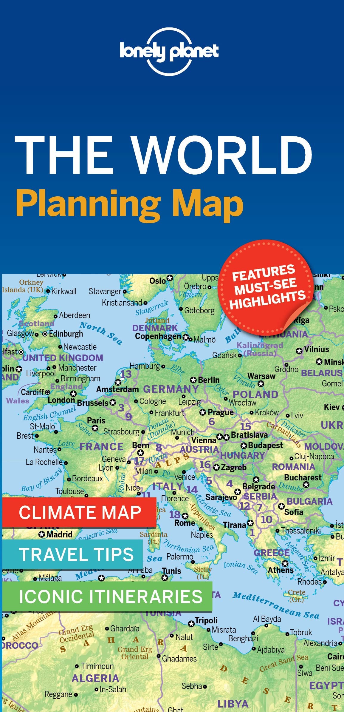 Lonely Planet The World Planning Map 1 by Lonely Planet - NEW - Lonely Planet