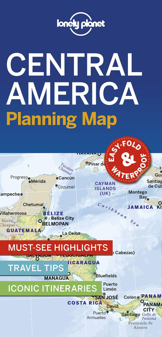 Lonely Planet Central America Planning Map by Lonely Planet - USED