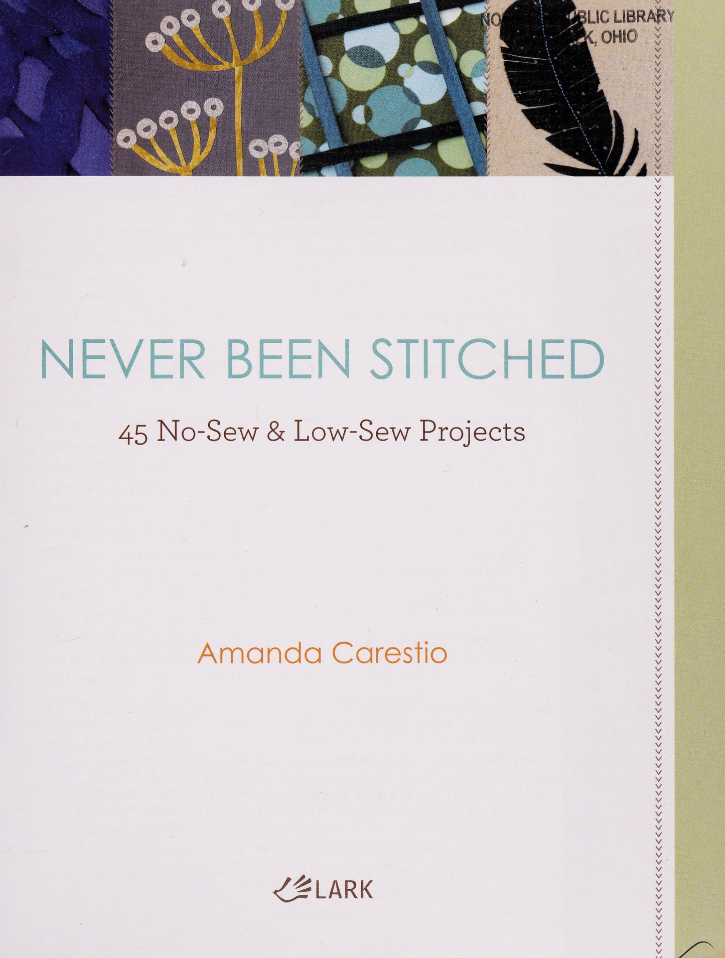 Never Been Stitched 45 No-sew & Low-sew Projects by Amanda Carestio