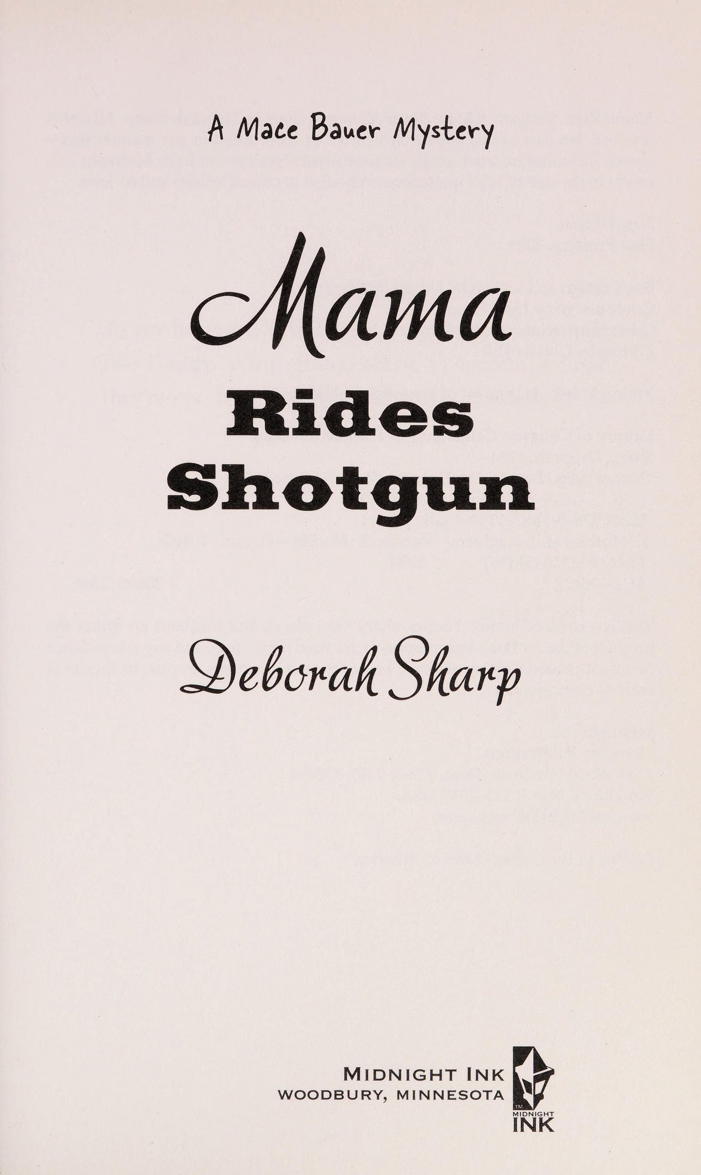 Mama Rides Shotgun by Deborah Sharp - USED