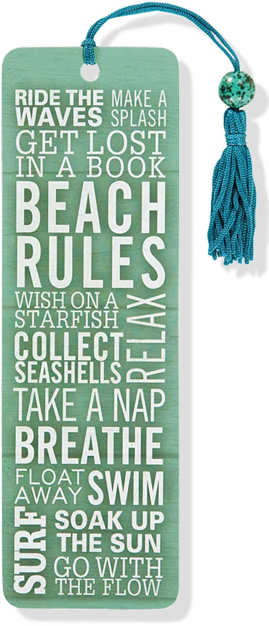 Beach Rules Beaded Bookmark by Peter Pauper Press