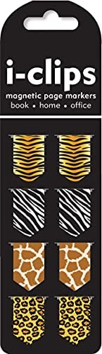 Animal Prints I-clips Magnetic Page Markers by Peter Pauper Press