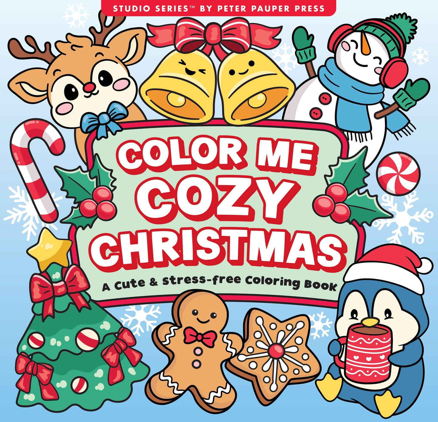 Color Me Cozy Christmas Artist's Coloring Book (31 single-sided designs on thick paper) by Peter Pauper Press