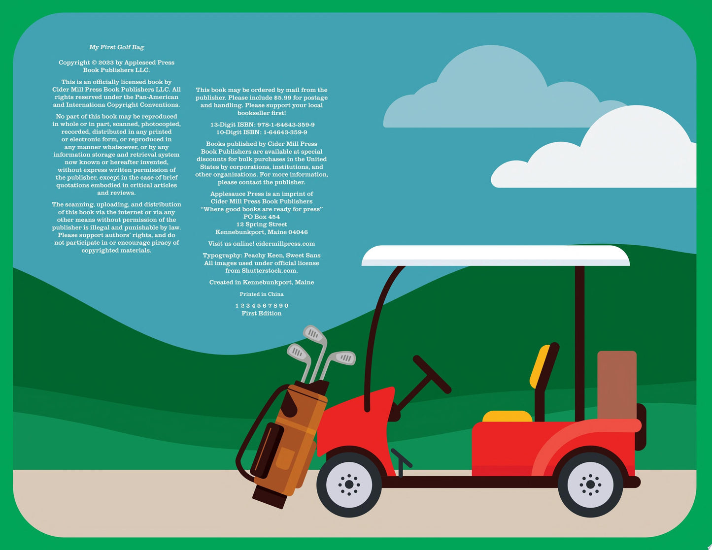 My First Golf Bag Tee Up to Drive, Putt, and Play Like a Young Pro! by Applesauce Press