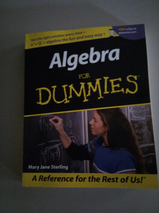 Algebra I For Dummies by Mary Jane Sterling - USED