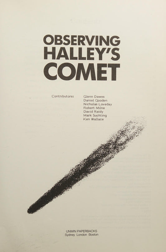 Observing Halley's Comet by Glenn Dawes