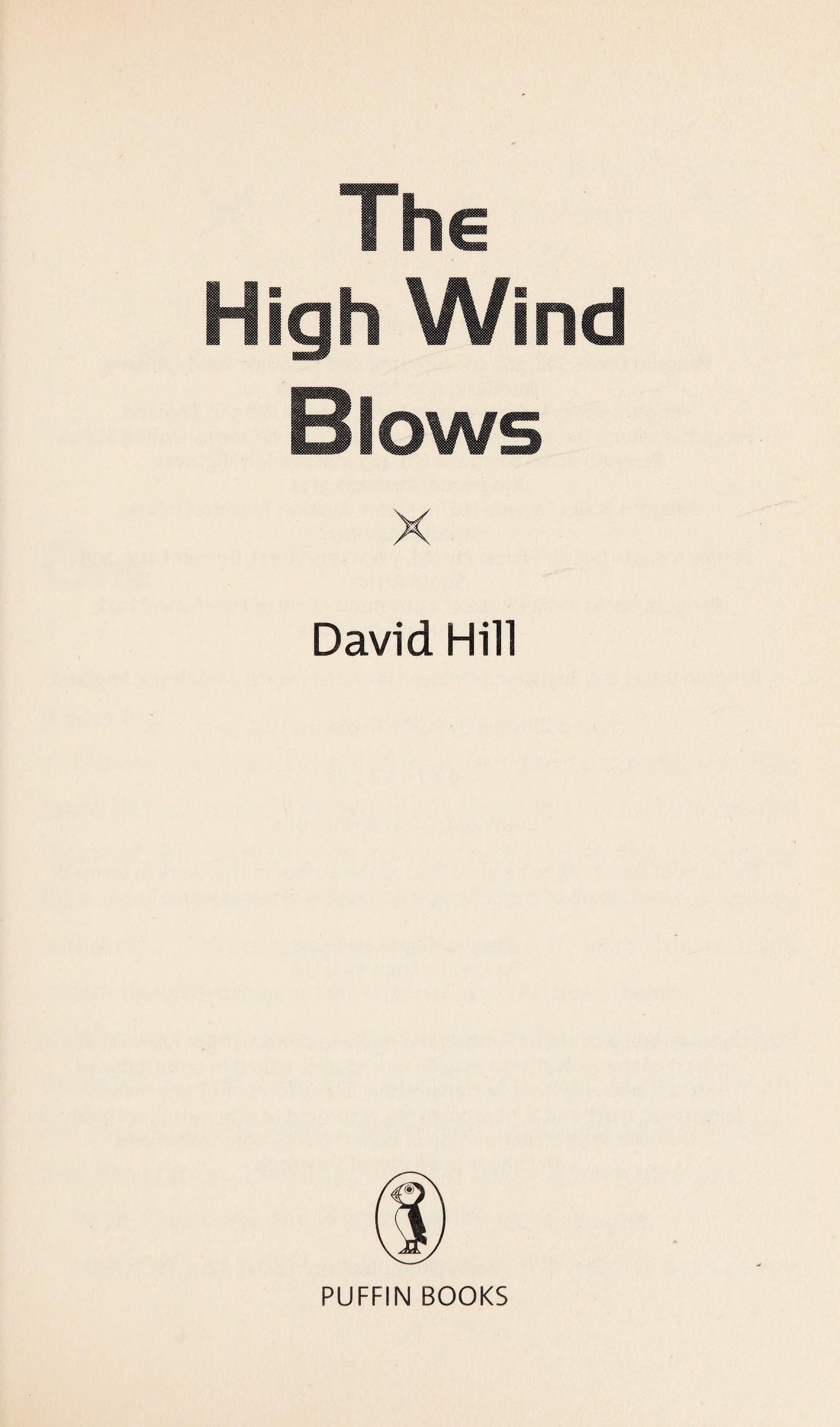 The High Wind Blows by David Hill