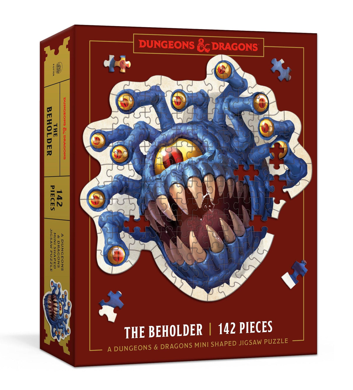 Dungeons and Dragons Mini Shaped Jigsaw Puzzle: the Beholder Edition 142 - Piece Collectible Puzzle for All Ages by Official Dungeons & Dragons Licensed - NEW - Potter/Ten Speed/Harmony/Rodale